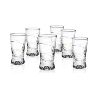 Glasmark Shotglaasjes - 12x - Gold Collection - 25 Ml - Glas - Borrelglazen