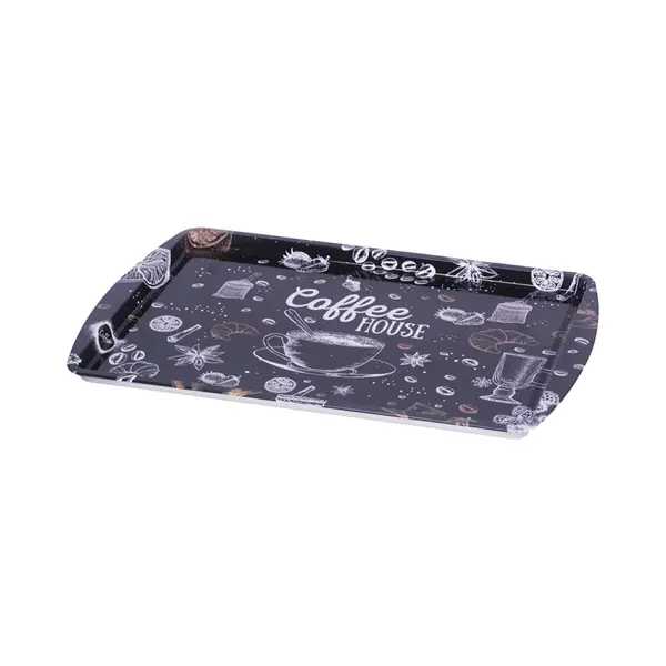 Concorde Dienblad/serveer Tray Coffee House - Melamine - Zwart - 38 X 24 Cm - Rechthoekig thumbnail