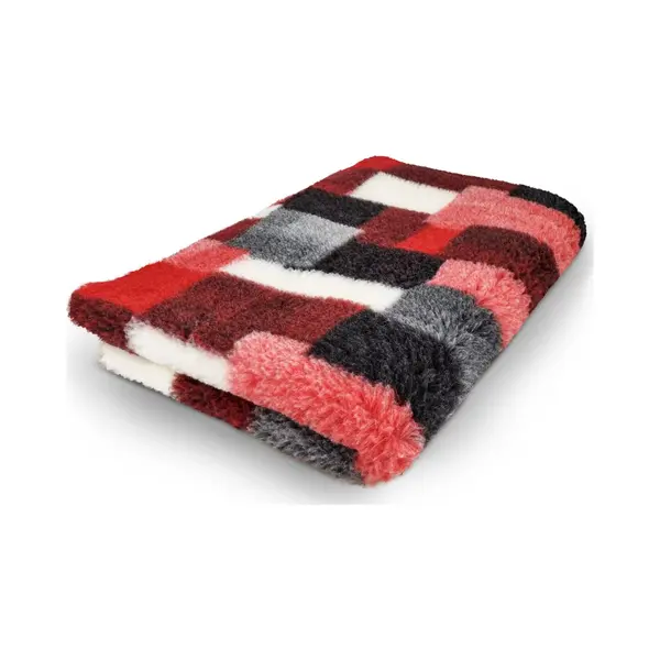 Topmast Vetbed Patchwork - Antislip Hondenmat - 150 X 100 Cm - Rood - Benchmat - Hondenkleed - Voor Honden - Machine Wasbaar thumbnail