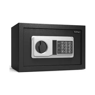 Earkings® Kluis 20x32x20 Cm Cijferslot - Twee Sleutels, Muurbevestiging En Alarm Slot - 12L - Staal