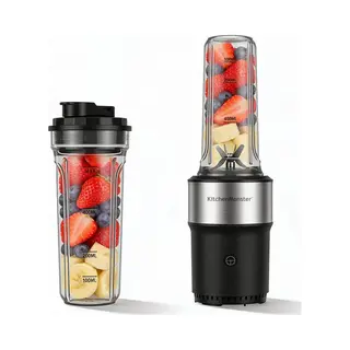 KitchenMonster Blender 900W - Smoothie Maker Met 2 Draagbare Bekers To Go
