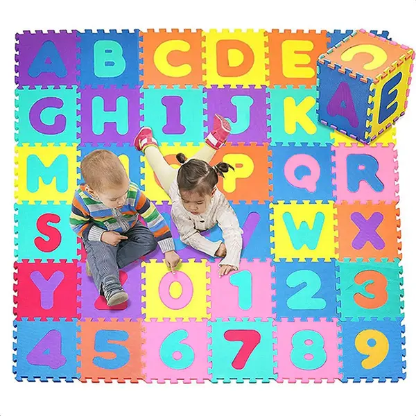 Gofun Playmat Xl 180 X 180 Cm Schaumstoff Faltbar Baby Fliesen Multicolour Puzzle 86 Stück thumbnail