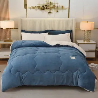 Zorgmatras.com Teddy Dekbed Zonder Overtrek - 150x200 Cm - Blauw - Met Kussensloop