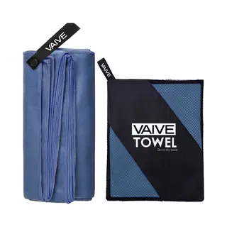 Vaive Microvezel Handdoek - Strandlaken 100x200 - Badlaken - Reishanddoek Sneldrogend - Blauw