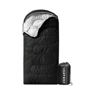 Vertrex Tri-Season Adventure Mummy Slaapzak - Slaapzakken Volwassenen - Kamperen - Zwart