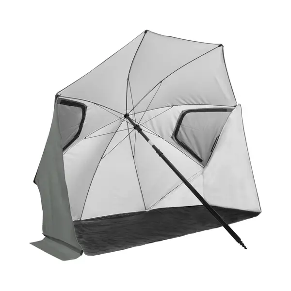 VirtuFit Strandparasol Premium - Windscherm - Strandtent - 200 Cm - Grijs thumbnail