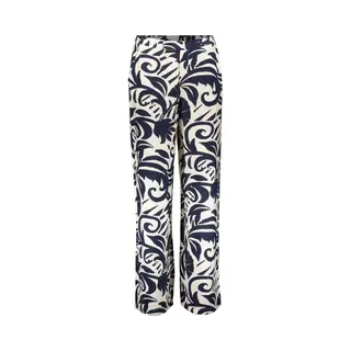 Geisha Broek Pants Naive Flower 61141 26 Navy/off-white Dames Maat - Xs
