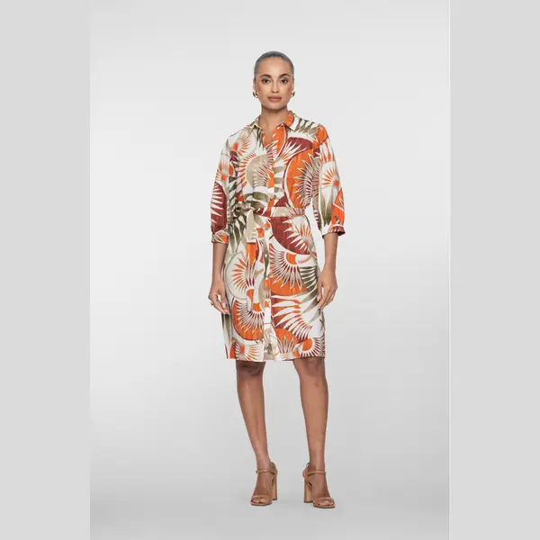 Geisha Jurk Mini Jurk Met Waaierprint 67395 20 Orange Dames Maat - Xxl thumbnail