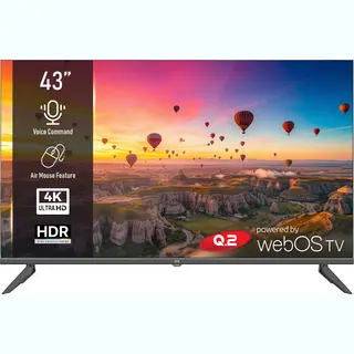Q.2 | 43 Inch Tv | 4K Uhd 3840x2160 | Smart Tv | Hdr | Randloos Ontwerp | WiFi, Bluetooth | WebOS