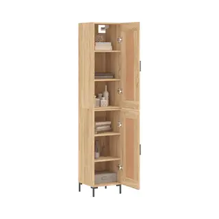 Highboard Sonoma Oak 34.5x34x180 Cm Engineered Wood Vidaxl