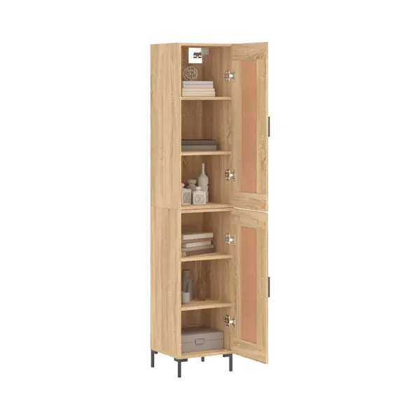 Highboard Sonoma Oak 34.5x34x180 Cm Engineered Wood Vidaxl thumbnail
