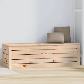 Storage Box 109x36.5x33 Cm Solid Wood Pine Vidaxl
