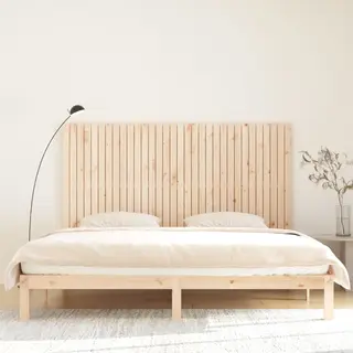 Wall Headboard 204x3x110 Cm Solid Wood Pine Vidaxl