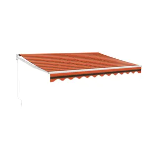VidaXL - Luifel - Uittrekbaar - 3, 5x2, 5 - M - Stof - En - Aluminium - Oranje - En - Bruin
