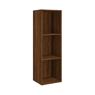VidaXL Engineered Wood Book Cabinet/Tv Cabinet - Multifunctional Storage Rack For Living Room, Bedroom Or Office - Brown Oak