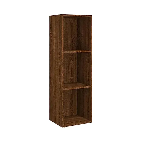 VidaXL Engineered Wood Book Cabinet/Tv Cabinet - Multifunctional Storage Rack For Living Room, Bedroom Or Office - Brown Oak thumbnail