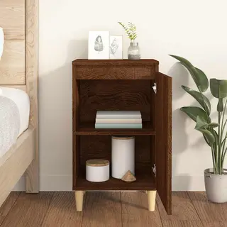 VidaXL Nachtkastje 40x35x70 Cm Bewerkt Hout Bruin Eikenkleur