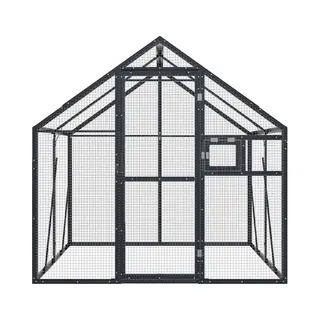 VidaXL Volière 1, 79x2x1, 85 M Aluminium Antracietkleurig