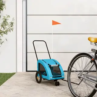 VidaXL Fietskar Voor Huisdieren Blauw