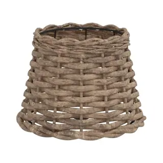 Lamp Shade Brown Ø20x15 Cm Wicker Vidaxl
