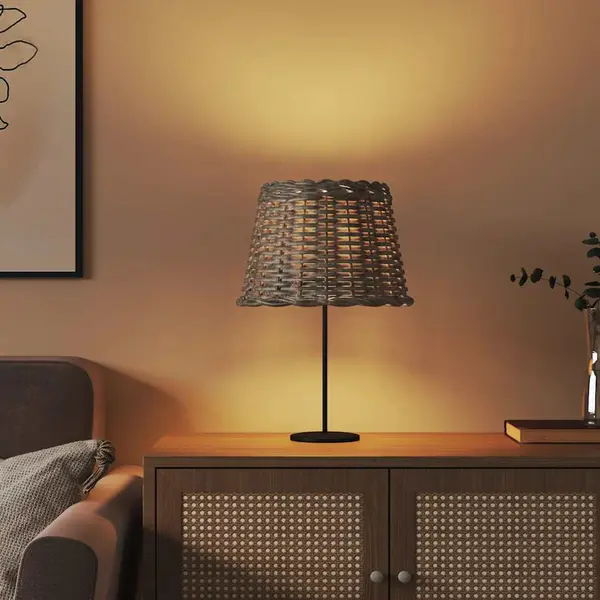 VidaXL - Lampenkap - Ø30x20 - Cm - Wicker - Bruin thumbnail