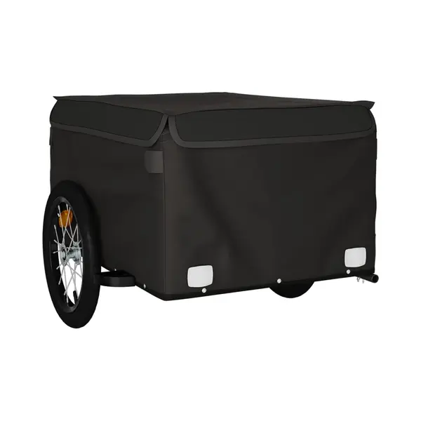 VidaXL - Fietstrailer - 45 - Kg - Ijzer - Zwart thumbnail