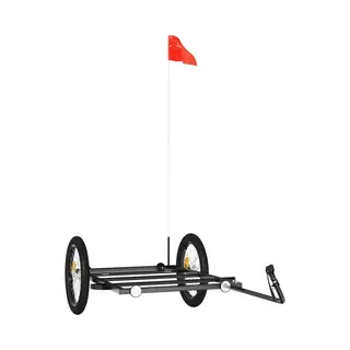 VidaXL - Fietstrailer - 135x68x37 - Cm - Ijzer - Zwart