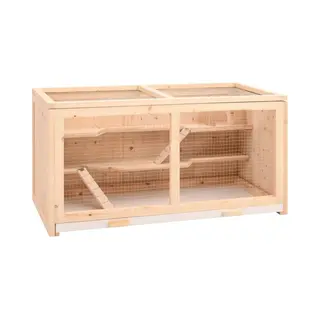 VidaXL Hamsterkooi 104x52x54 Cm Massief Vurenhout