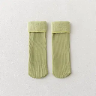 Sara Shop - Warme Sokken - Thermo Wintersokken - Gevoerde Sokken Voor De Koudste Dage- One-Size 32-36 - Licht Groen