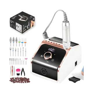 Beeperfect® Elektrische Nagelvijl Ultimate Edition - Nagelfrees - Manicure & Pedicure Set - 24 Bitjes & 100 Schuurrolletjes - Draadloos & Oplaadbaar