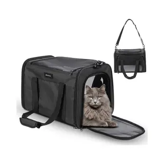 Volcan Reistas Kat - Reismand - Draagtas Katten - Transportbox Met Bovenlader - Draagmand Antraciet