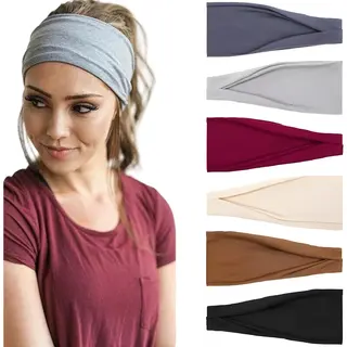HobbySter Haarband Dames - 6 Stuks Vouwen Haarbanden Set - Dames Haarbanden - Sporthaarband - 6 Kleuren