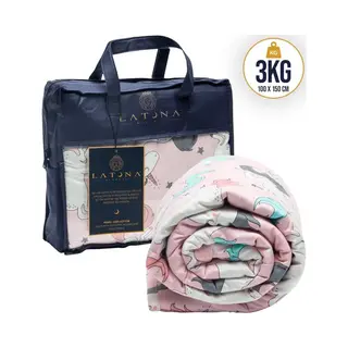Latona Blanket® Verzwaringsdeken Kind 100 X 150cm - 3kg - Eenhoorn - Polyester - Weighted Blanket