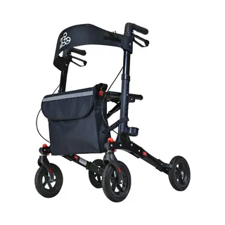 2020 Rollator 2020 Lichtgewicht Rollator 4.0, Dubbel Opvouwbaar, Matt Black (6, 9KG), Unieke Zachte Rubber Banden (Comfort Van Een Luchtband), Zachte Comfortabele