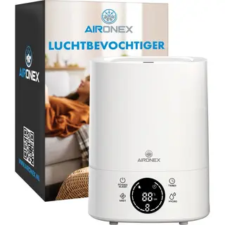Aironex LB6 - Ultrasoonbevochtiger - 6 Liter - Stille Werking - Modern Design