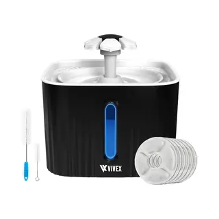 Vivex® Drinkfontein - Waterfontein Voor Katten En Honden - Incl. 6 Filters En Cleaning Tool - Muisstil