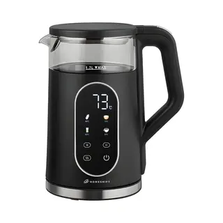HomeShift® Waterkoker Met Temperatuurregeling - Warmhoudfunctie - Dubbelwandig - Elektrisch - 1, 7 Liter - 2200W - Zwart
