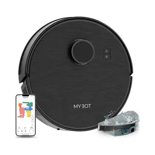 Mybot X9 - Robotstofzuiger - Dweilfunctie - 6500PA Zuigkracht - Zwart