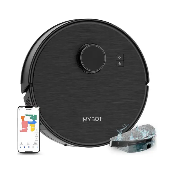 Mybot X9 - Robotstofzuiger - Dweilfunctie - 6500PA Zuigkracht - Zwart thumbnail