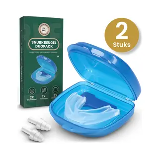 Rustige Nacht® Anti Snurk Beugel - Snurkbeugel Duopack - Speciaal Voor Mondsnurkers - Snurkbitje