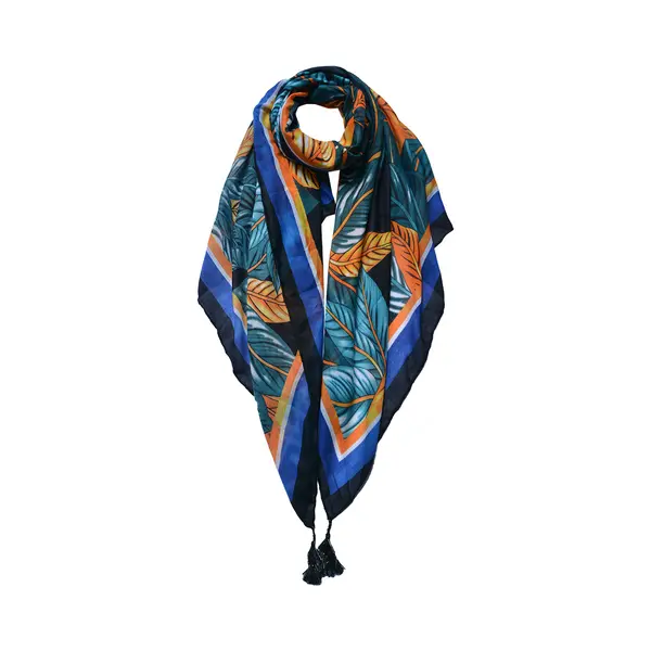 Juleeze Sjaal Dames Print 90x180 Cm Oranje Shawl Dames thumbnail