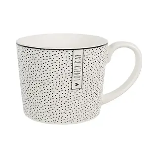 Clayre & Eef Mok 275 Ml Wit Keramiek Stippen
