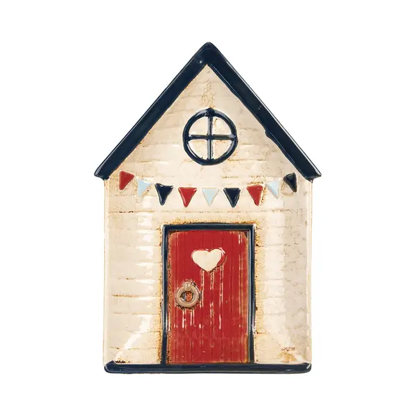 Clayre & Eef Serveerschaal Huis 27x18 Cm Beige Keramiek thumbnail