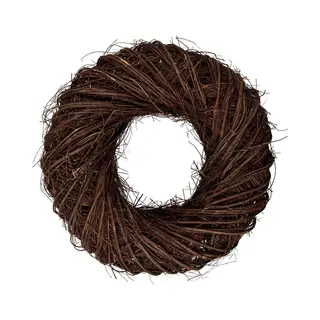 Clayre & Eef Krans Ø 50x13 Cm Bruin Rotan