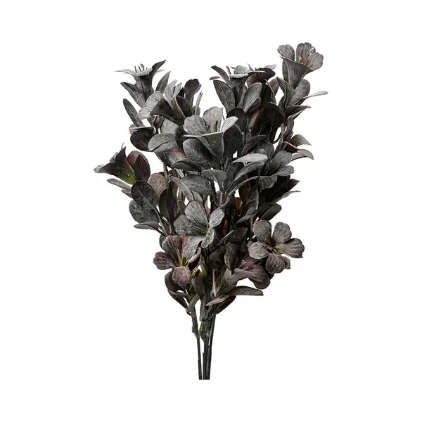 Clayre & Eef Kunstbloem - Zijden 35 Cm Zwart Kunststof Kunstbloemen thumbnail