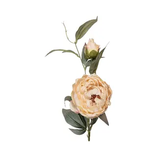 Clayre & Eef Kunstbloem - Zijden 83 Cm Beige Kunststof Kunstbloemen