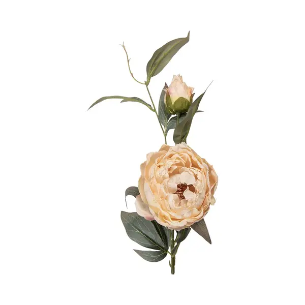 Clayre & Eef Kunstbloem - Zijden 83 Cm Beige Kunststof Kunstbloemen thumbnail
