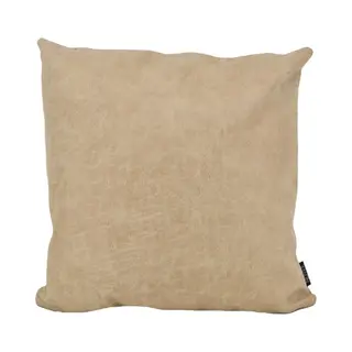 Novée Dallas Leather Sand Kussenhoes | Leder/Polyester | 45 X 45 Cm