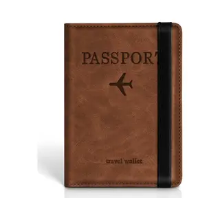 Jvs Products Paspoort Hoesje - Paspoorthouder - Paspoort Cover - Rfid - Kunstleer - Bruin