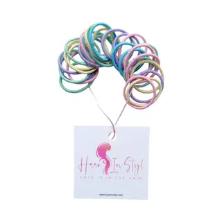 Haar In Stijl® Haarelastiek Masia Pastel Mix - 30 Kleine Elastiekjes - Baby Meisje Haaraccessoires